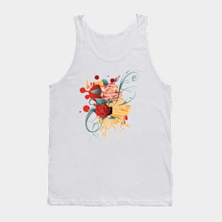 Roses patch graffiti Tank Top